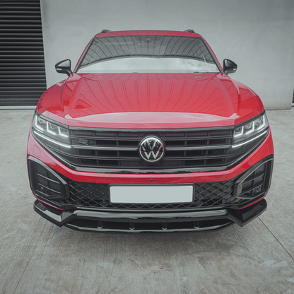 Volkswagen Touareg MK3 Facelift R Line 2023+ Front Splitter In Gloss Black - TMC Motorsport