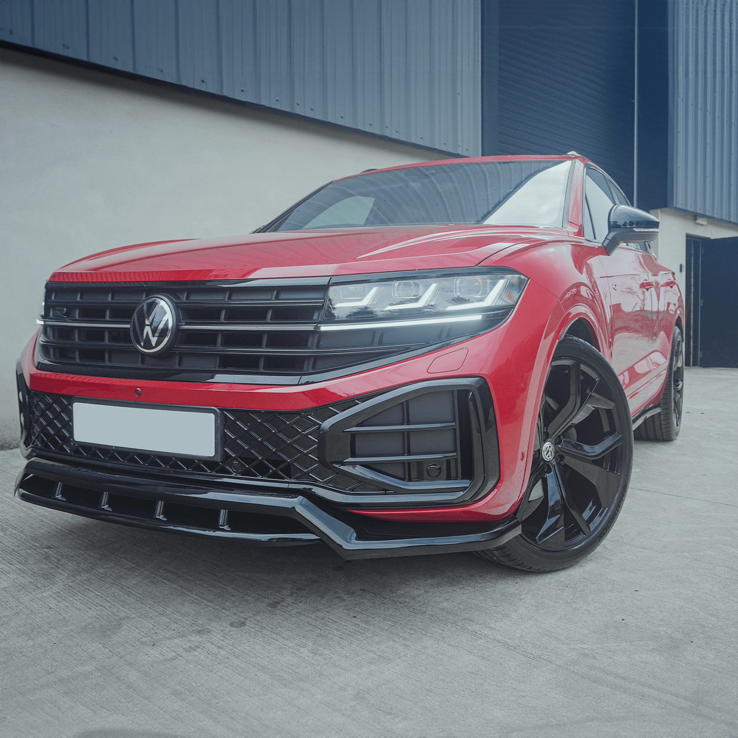 Volkswagen Touareg MK3 Facelift R Line 2023+ Front Splitter In Gloss Black - TMC Motorsport