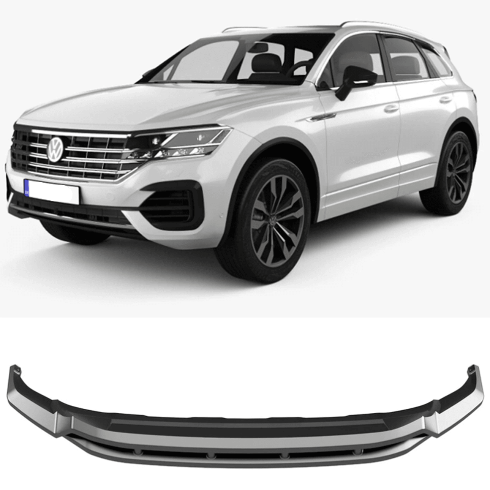 Volkswagen Touareg MK3 Pre Facelift R Line 2018-2023 Front Splitter In Gloss Black - TMC Motorsport