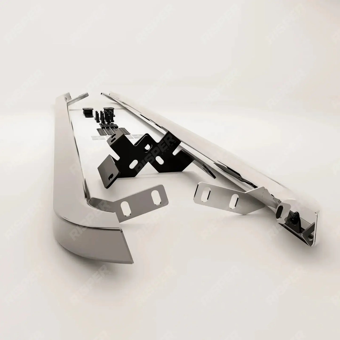 Volkswagen Transporter SWB T7 2025 On Trapezoid Side Bars In Stainless Steel