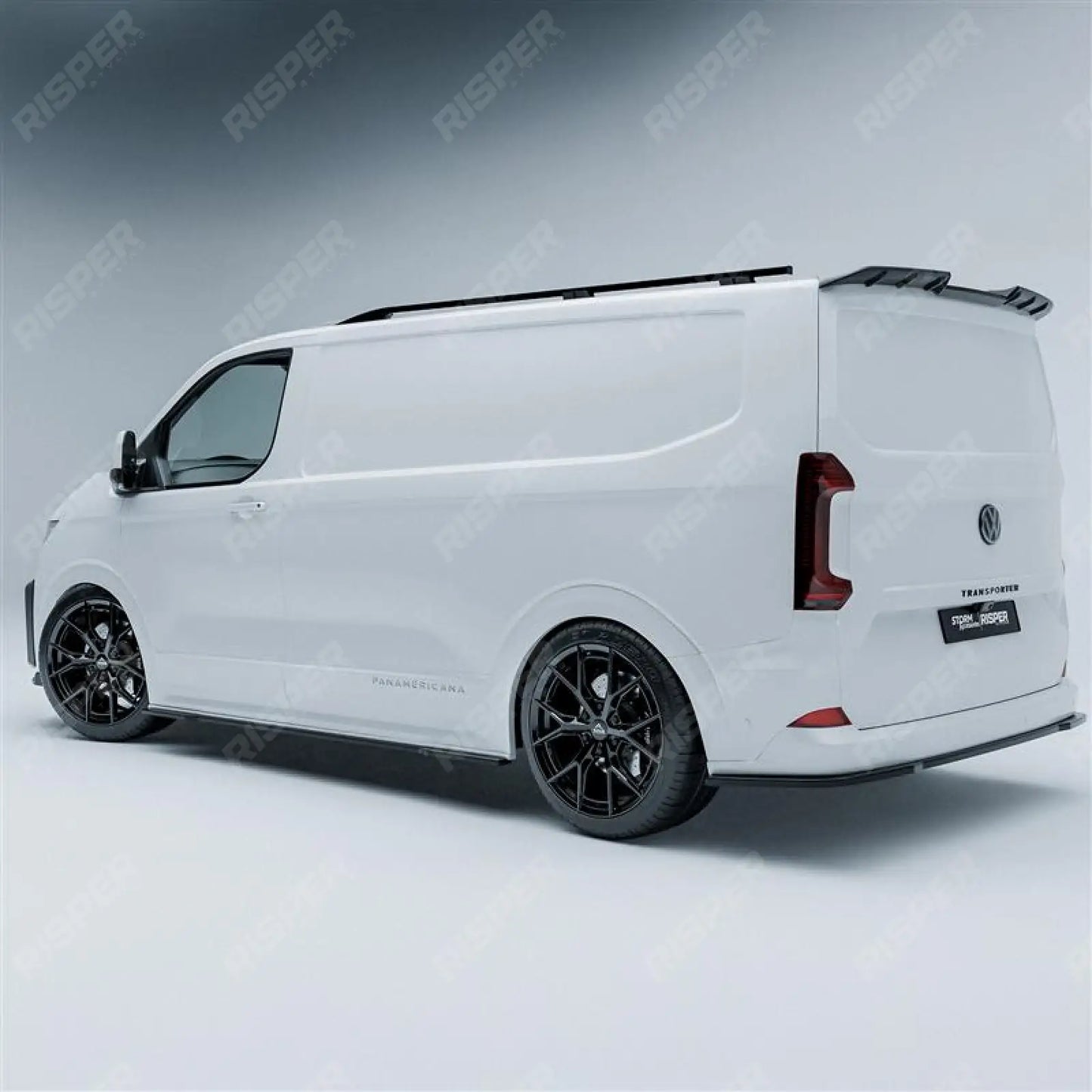 Volkswagen Transporter T7 LWB TAILGATE 2025 on Premium Aero Kit In Gloss Black