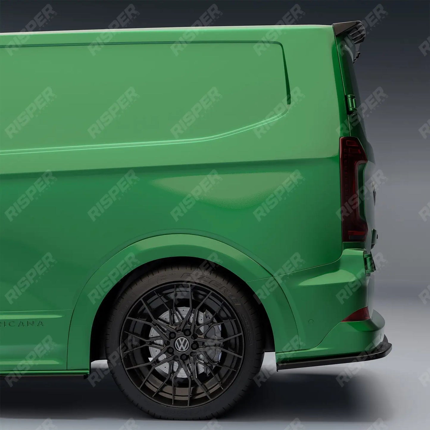 Volkswagen Transporter T7 2025+ Barn Door V1 Spoiler In Gloss Black