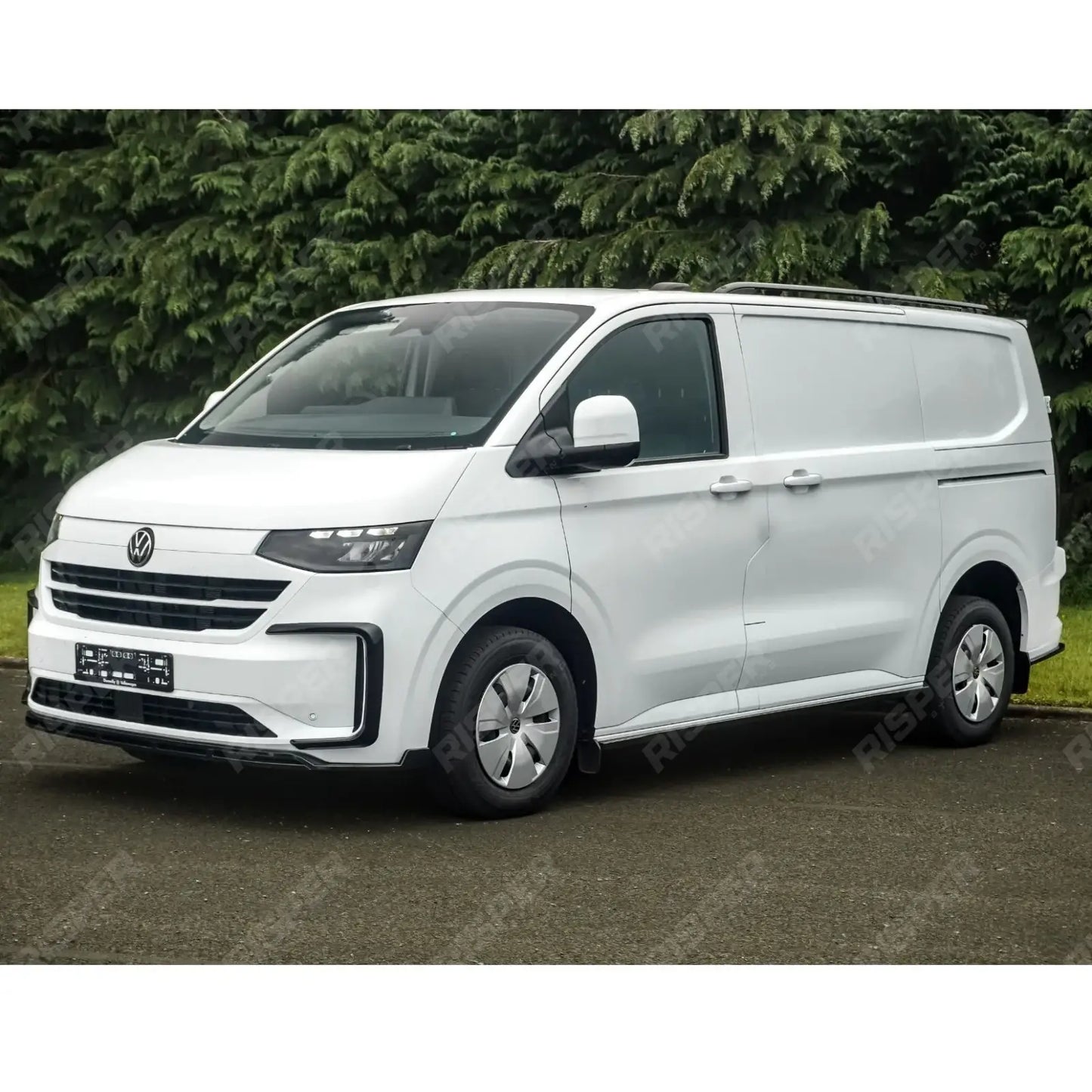 Volkswagen Transporter T7 2025 on Front Splitter Lip In Gloss Black