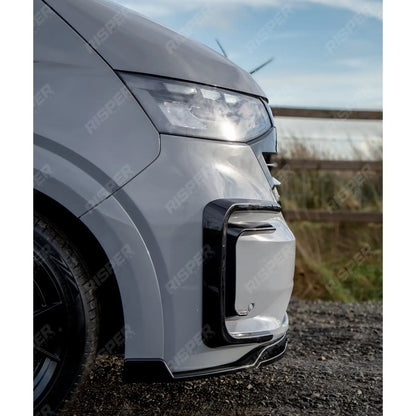 Volkswagen Transporter T7 2025 on Front Splitter Lip In Gloss Black