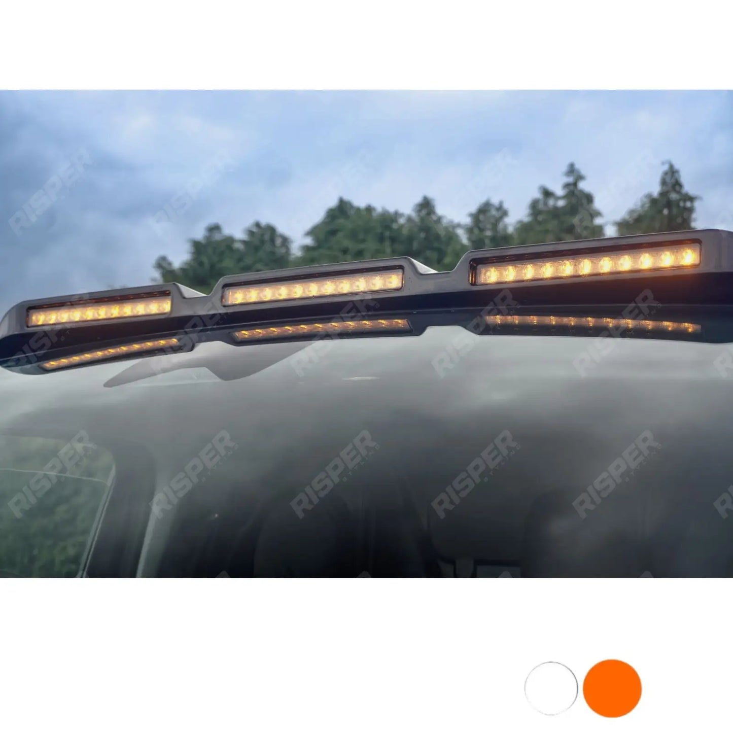 Volkswagen Transporter T7 2025 on Luminex Roof Light Pod With Amber Strobe Gloss Black
