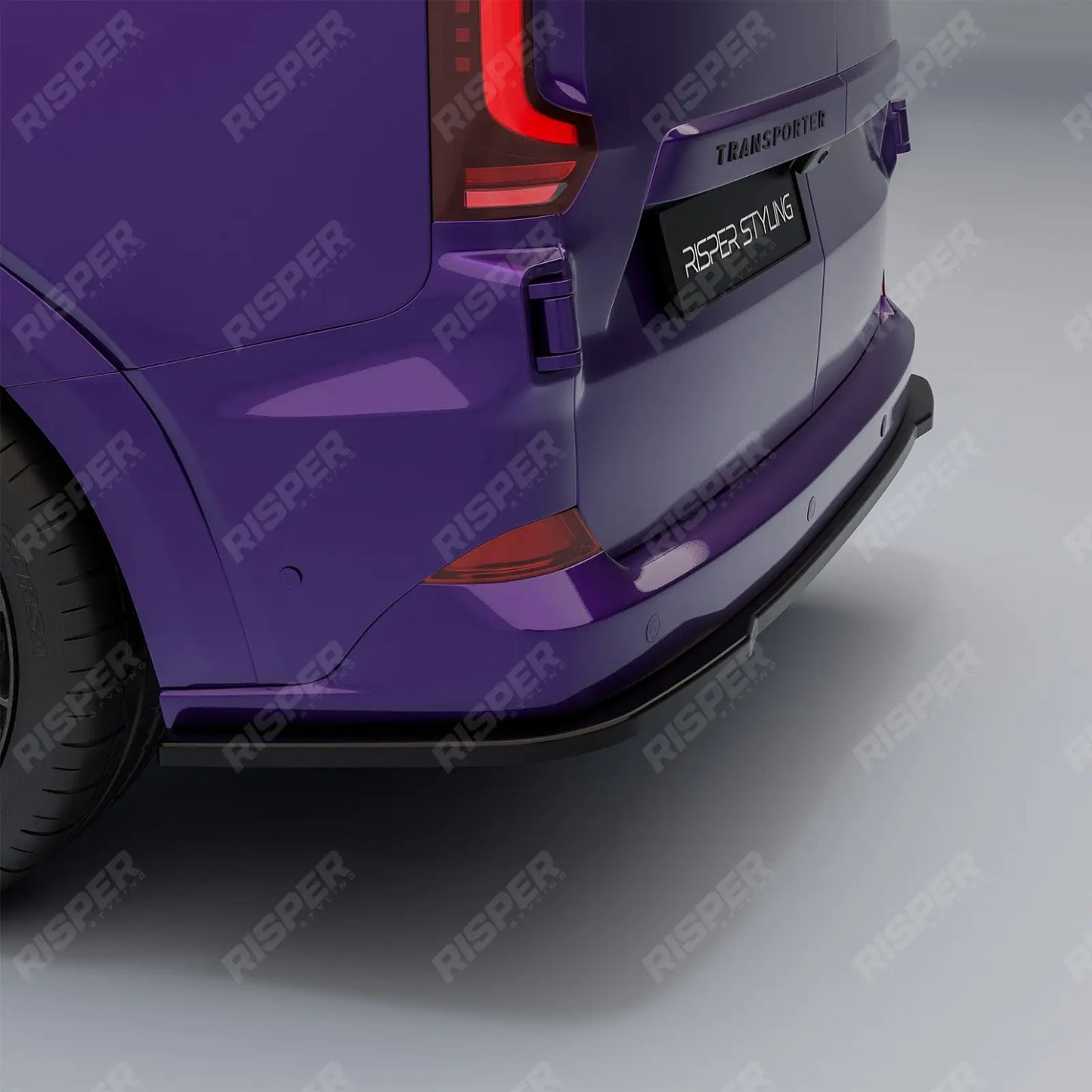 Volkswagen Transporter T7 2025+ Rear Bumper Splitter In Gloss Black