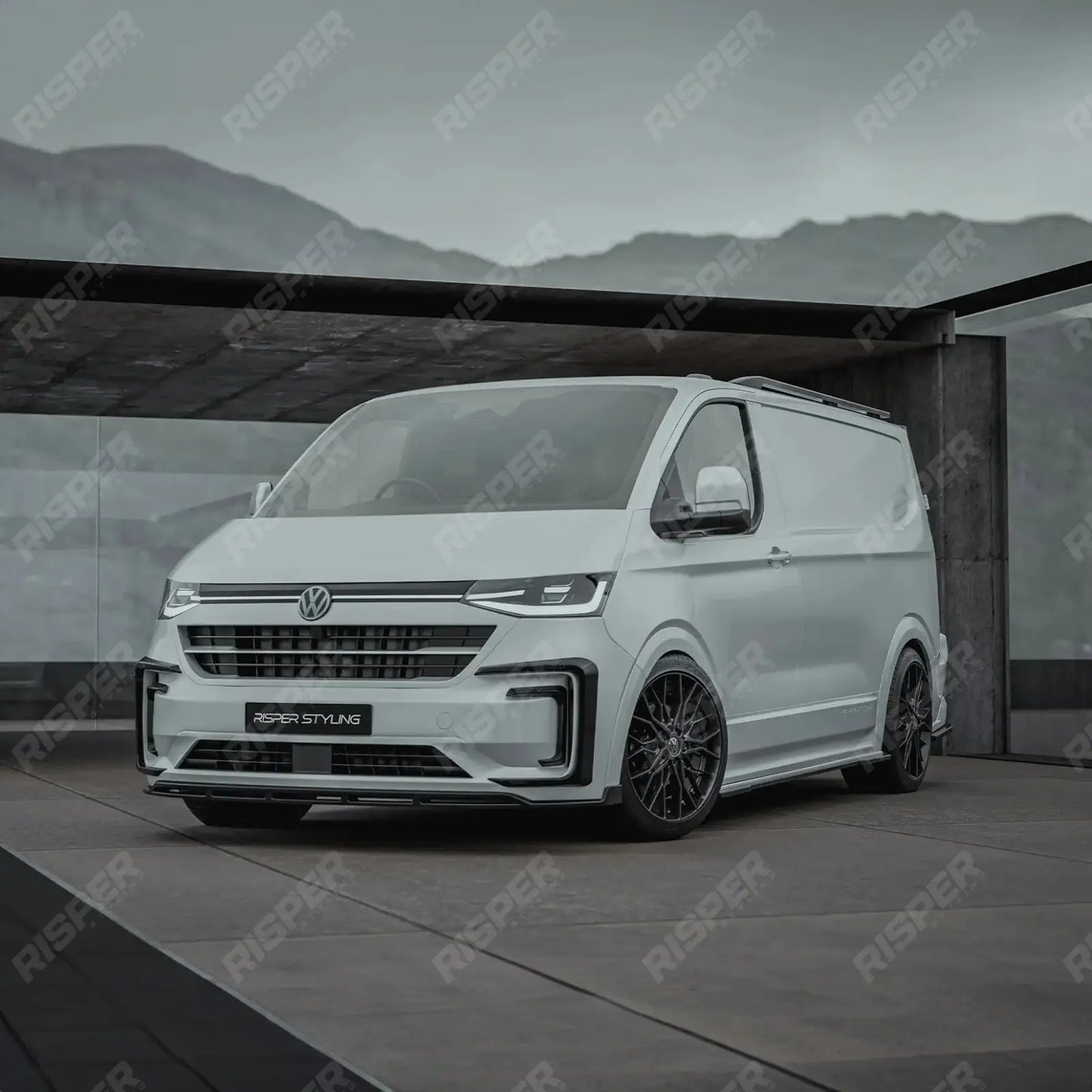 Volkswagen Transporter T7 LWB TAILGATE 2025 on Premium Aero Kit In Gloss Black