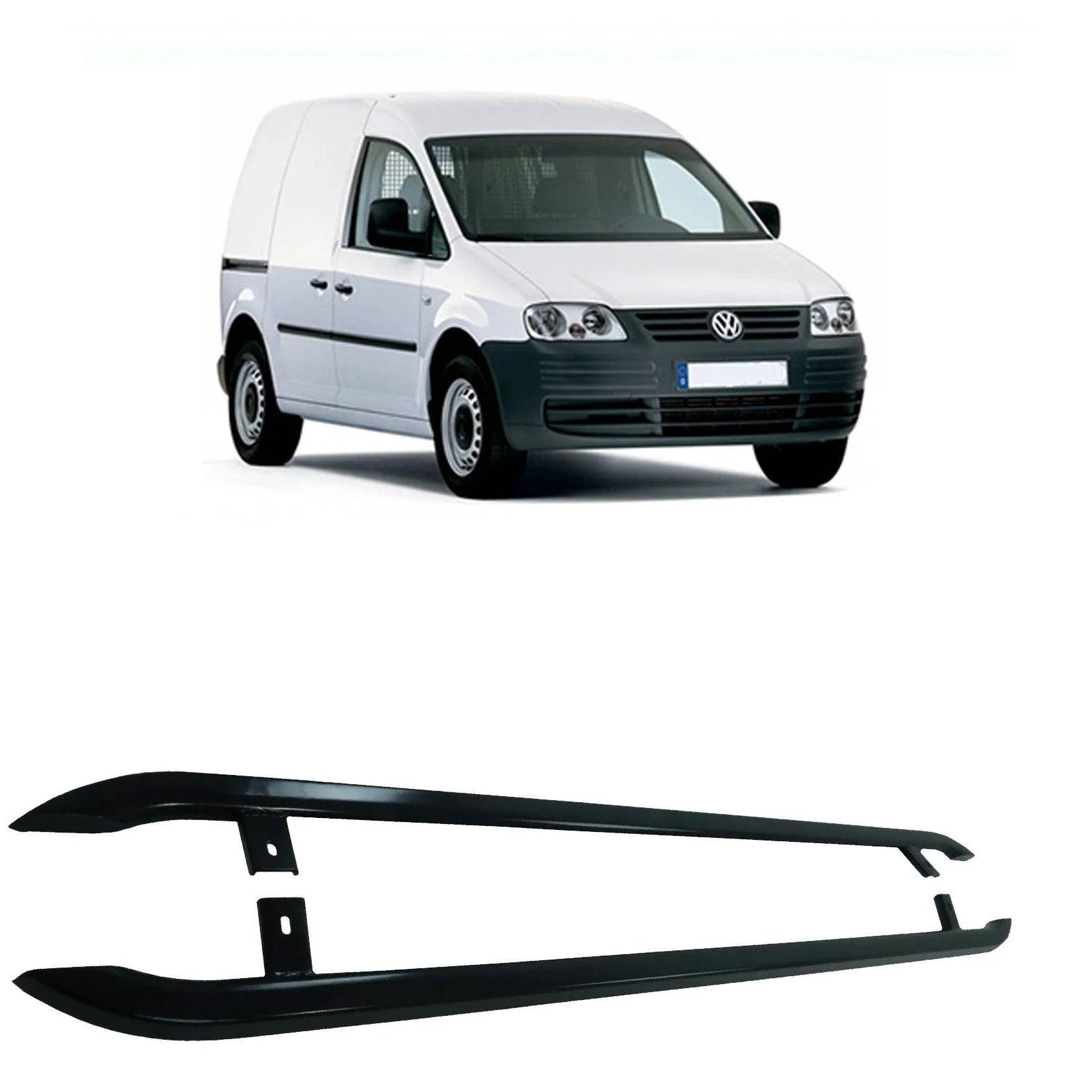 VW Caddy 2004-2020 SWB Trapezoid Side Bars in Gloss Black - TMC Motorsport