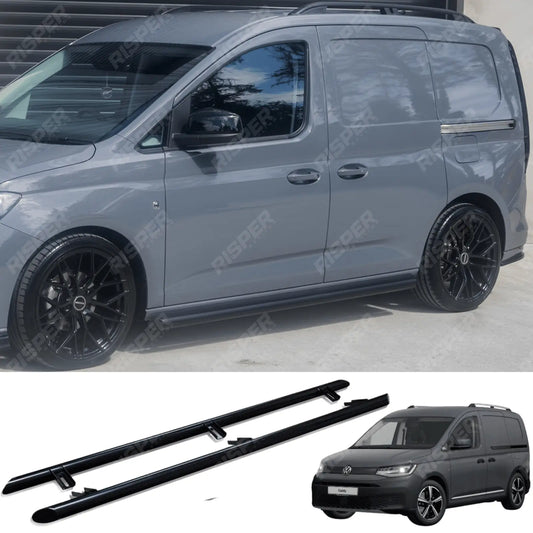 Vw Caddy 2021 On – Side Bars Steps – Angular Type – Short Wheel Base – Black – 60mm