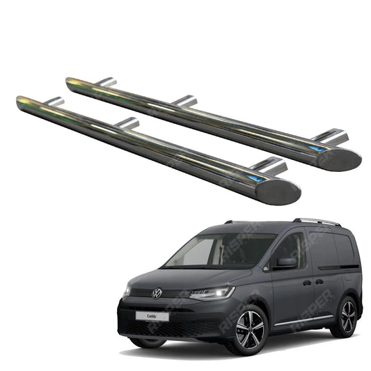 Vw Caddy 2021 On – Stainless Steel Side Bars Steps – Angular Type – Short Wheel Base – 60mm
