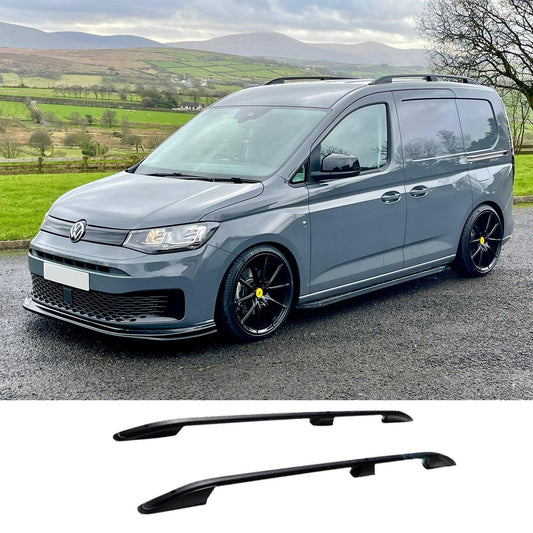 Vw Caddy 2021 On Swb Aluminium Roof Bars In Black - TMC Motorsport