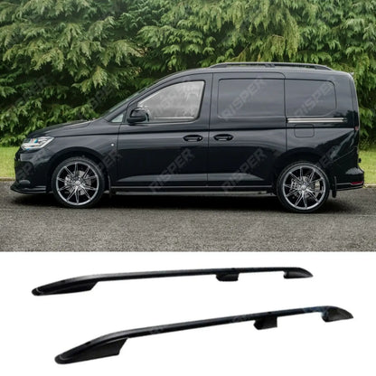 Vw Caddy 2021 On Swb Aluminium Roof Bars In Black