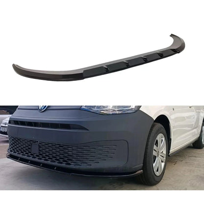 VW Caddy 2021 On V2 Front Bumper Spoiler Splitter Lip - Gloss Black - TMC Motorsport