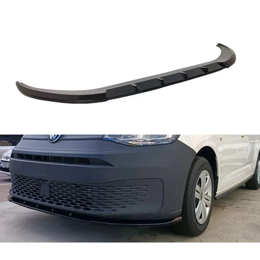 VW Caddy 2021 On V2 Front Bumper Spoiler Splitter Lip - Gloss Black - TMC Motorsport