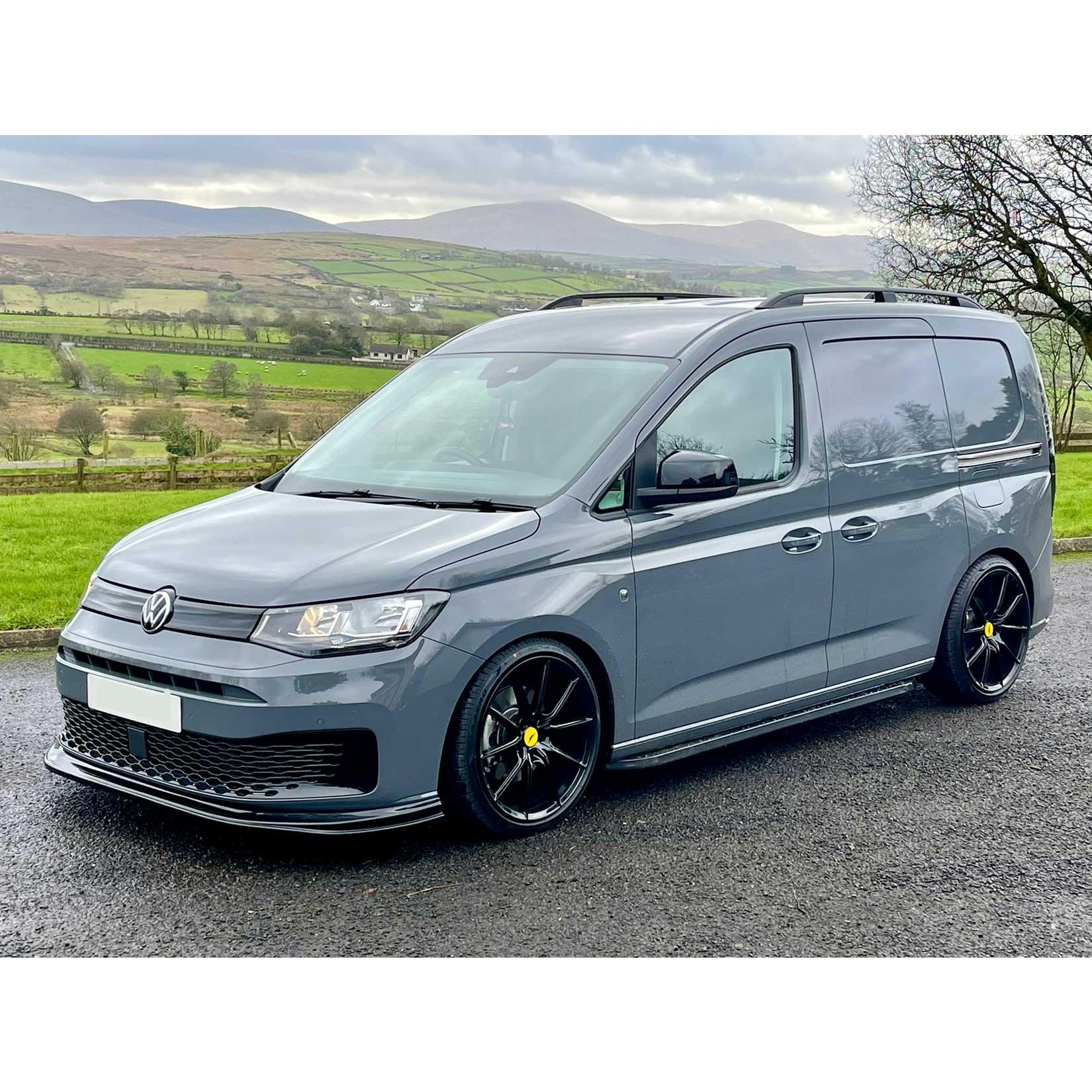 VW Caddy 2021 Onwards - Gloss Black Front Splitter - TMC Motorsport