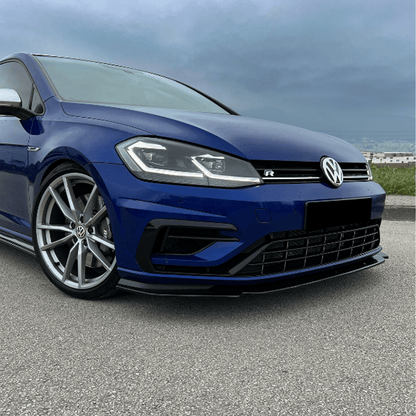 VW Golf MK7.5 R Front Splitter V3 In Gloss Black - TMC Motorsport