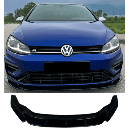 VW Golf MK7.5 R Front Splitter V3 In Gloss Black - TMC Motorsport