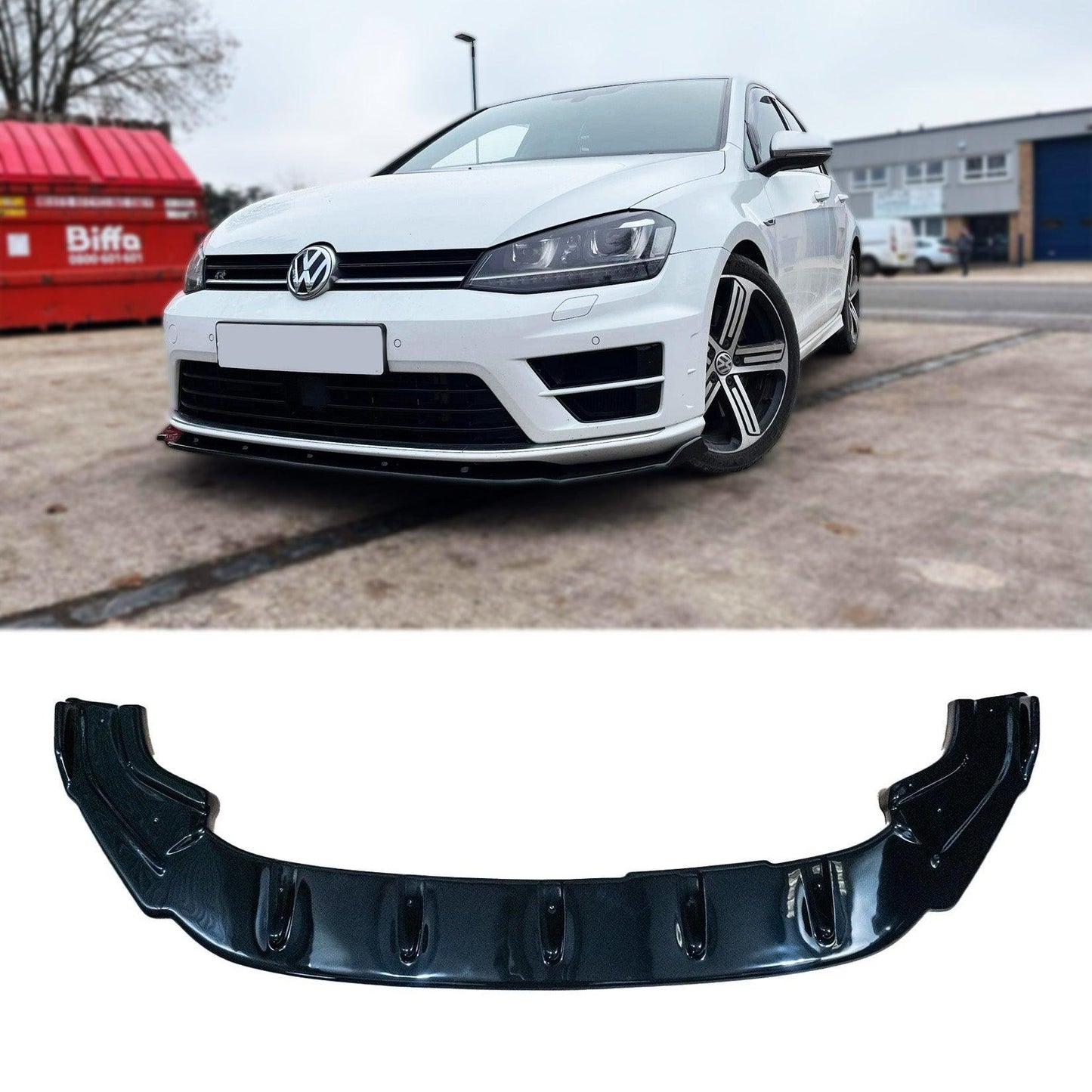 VW Golf MK7/MK7.5 R 2017-2020 - Risper Front Splitter In Gloss Black - TMC Motorsport