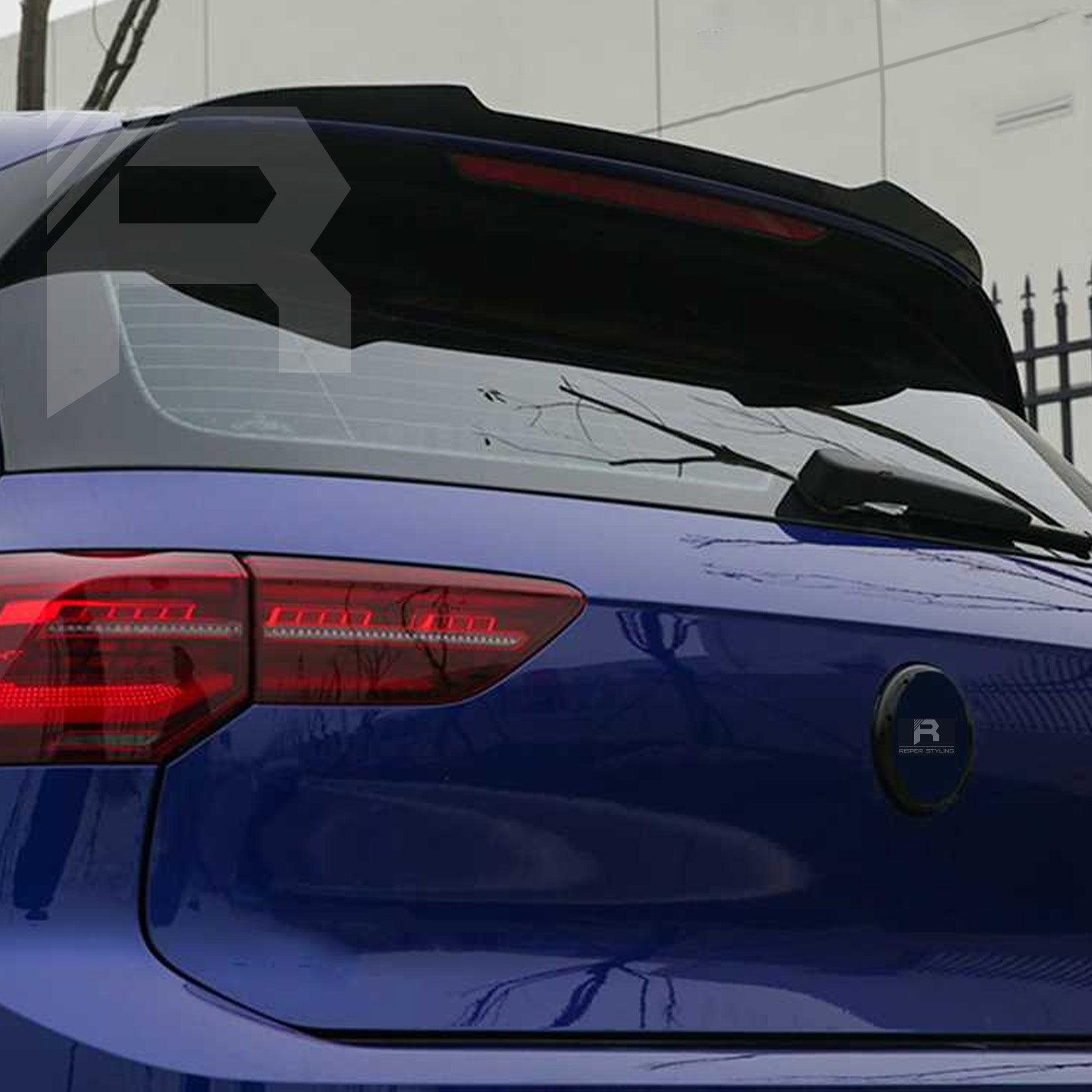 VW Golf MK8 R-Line Rear Spoiler Cap V1 in Gloss Black - TMC Motorsport