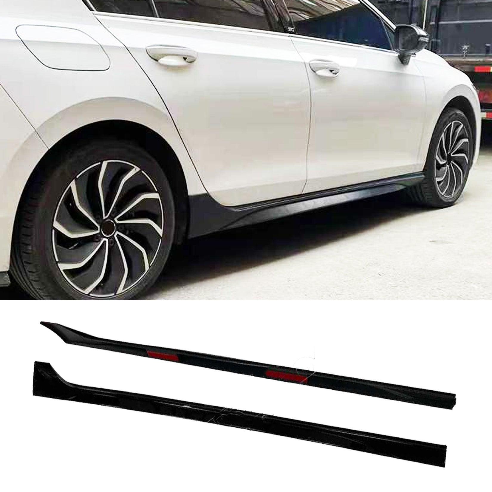VW Golf MK8 Standard 'R' Style Side Skirts in Gloss Black - TMC Motorsport