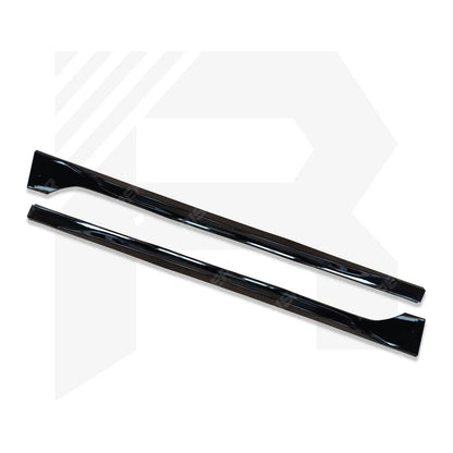 VW Golf MK8 Standard 'R' Style Side Skirts in Gloss Black