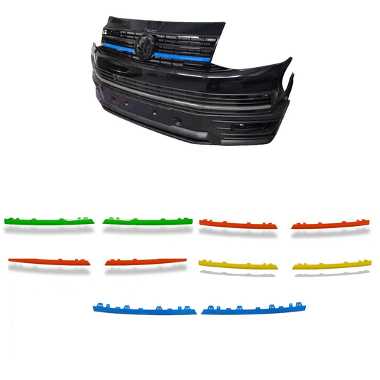 VW T6 Transporter 2015-2019 Front Upper 2-Piece Clip In Grille Streamer - TMC Motorsport