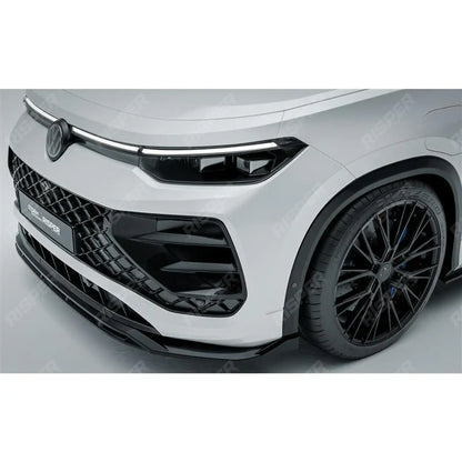 VW Tayron R-Line MK1 2025 On Front Splitter In Gloss Black