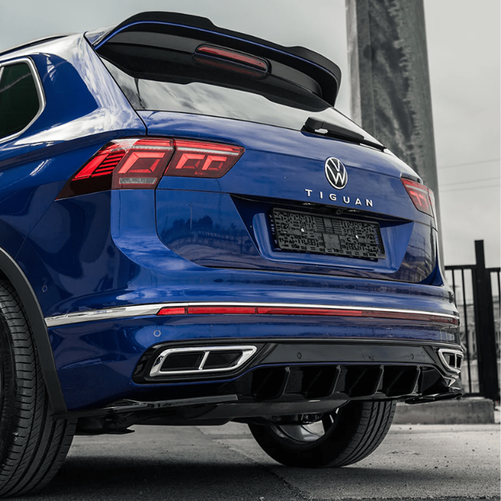 Vw Tiguan R-Line 2020-2024 Rear Side Splitters In Gloss Black - TMC Motorsport