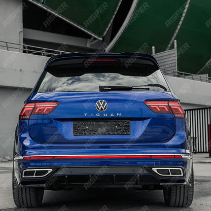 Vw Tiguan R-Line 2020-2024 Rear Side Splitters In Gloss Black