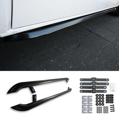 VW Transporter T5 & T6 LWB 2003-2023 Trapezoid Side Bars in Gloss Black - TMC Motorsport