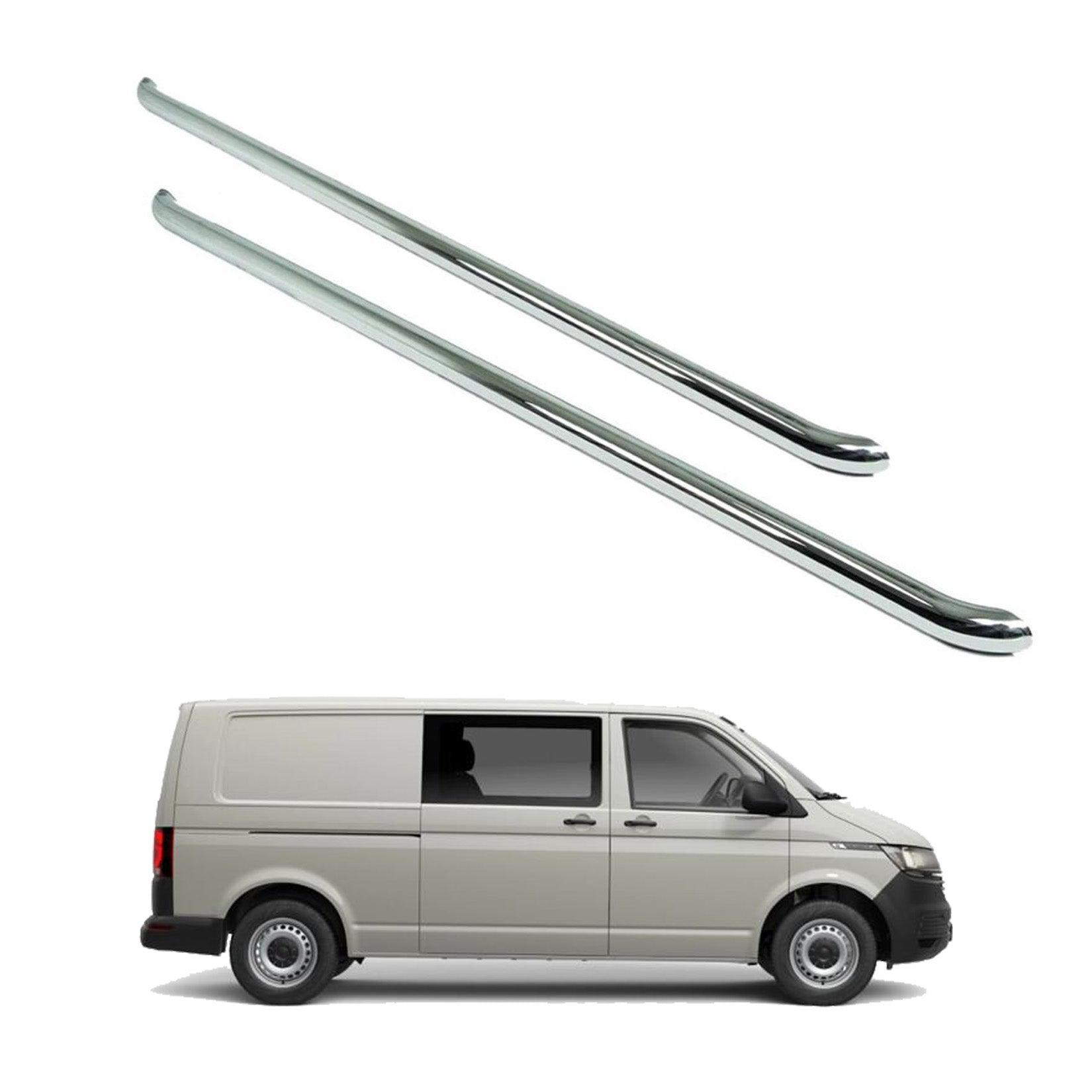 VW Transporter T5 / T6 LWB 2003 Onwards 2.4 Inch Stainless Steel OE Style Sportline Side Bars - TMC Motorsport