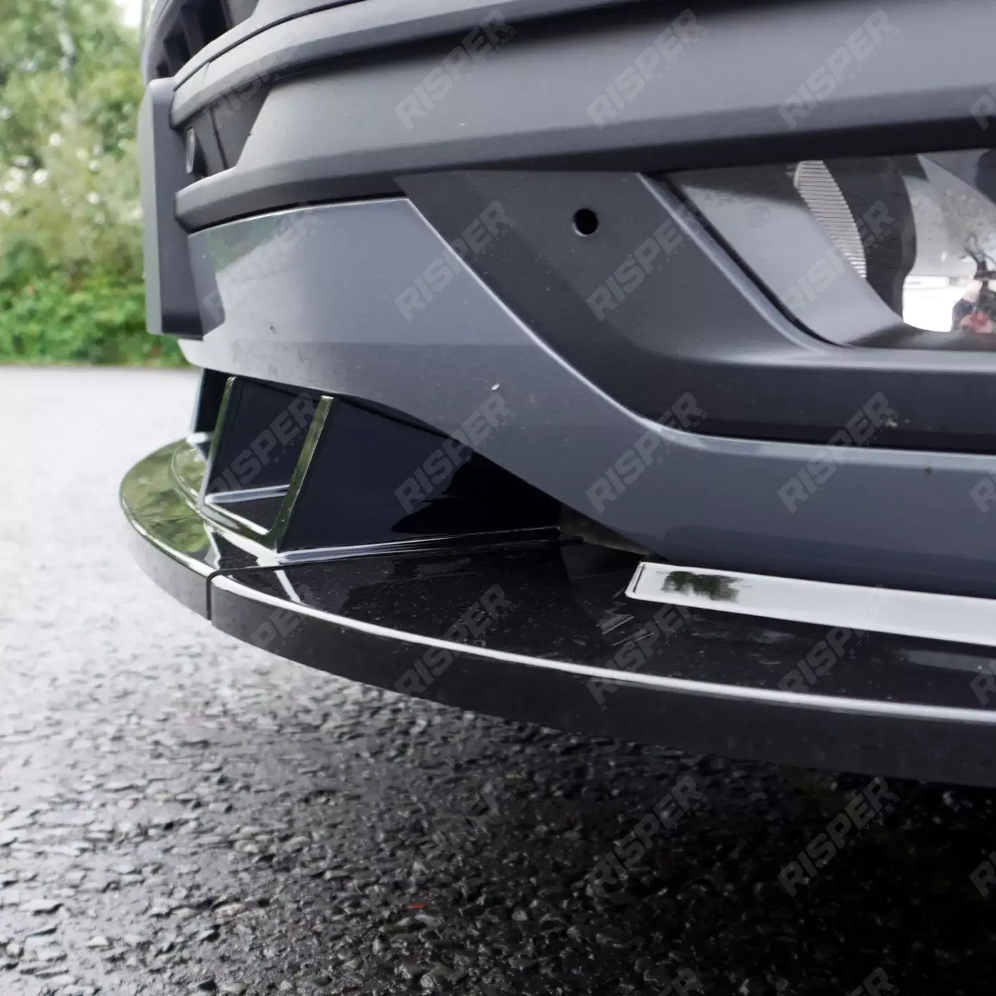 VW Transporter T6.1 Front Splitter - Gloss Black