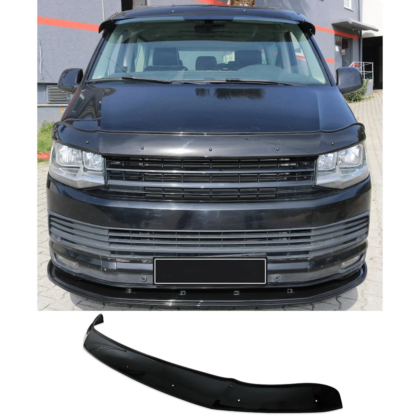 VW Transporter T6 T6.1 2015 - 2024 “ STX Bonnet Guard Protector “ Black - TMC Motorsport