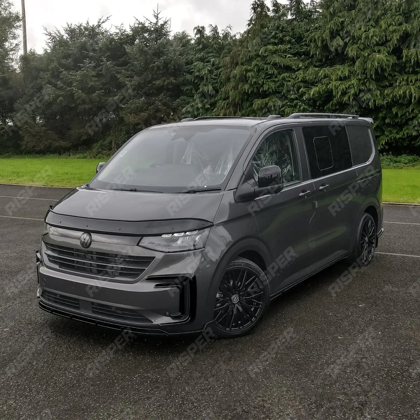 VW Transporter T7 2024 On STX Bonnet Guard Protector – Black