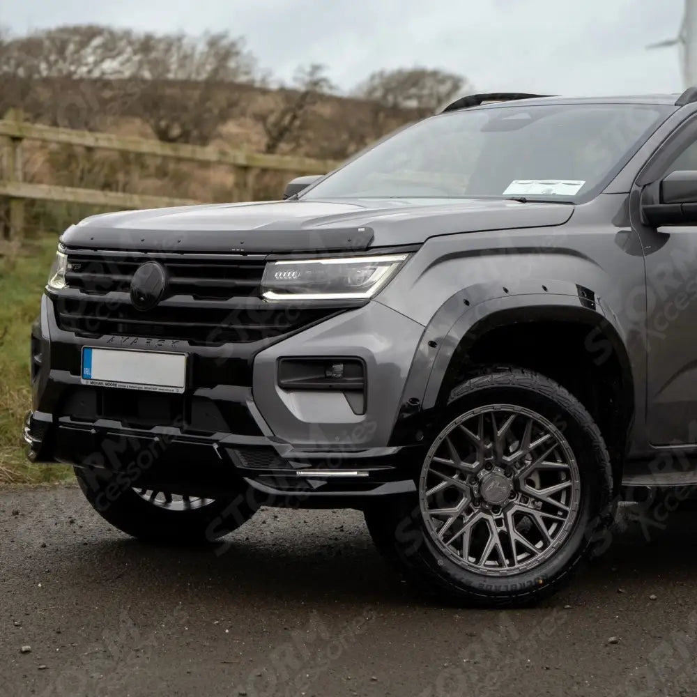 Wide Trak Front Valance Splitter In Gloss Black For Volkswagen Amarok 2023+