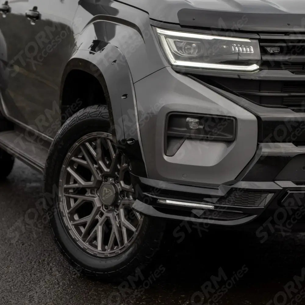 Wide Trak Front Valance Splitter In Gloss Black For Volkswagen Amarok 2023+