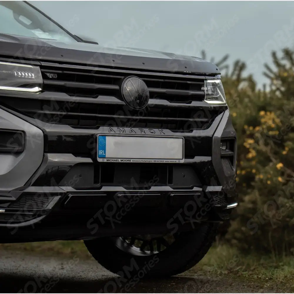 Wide Trak Front Valance Splitter In Gloss Black For Volkswagen Amarok 2023+
