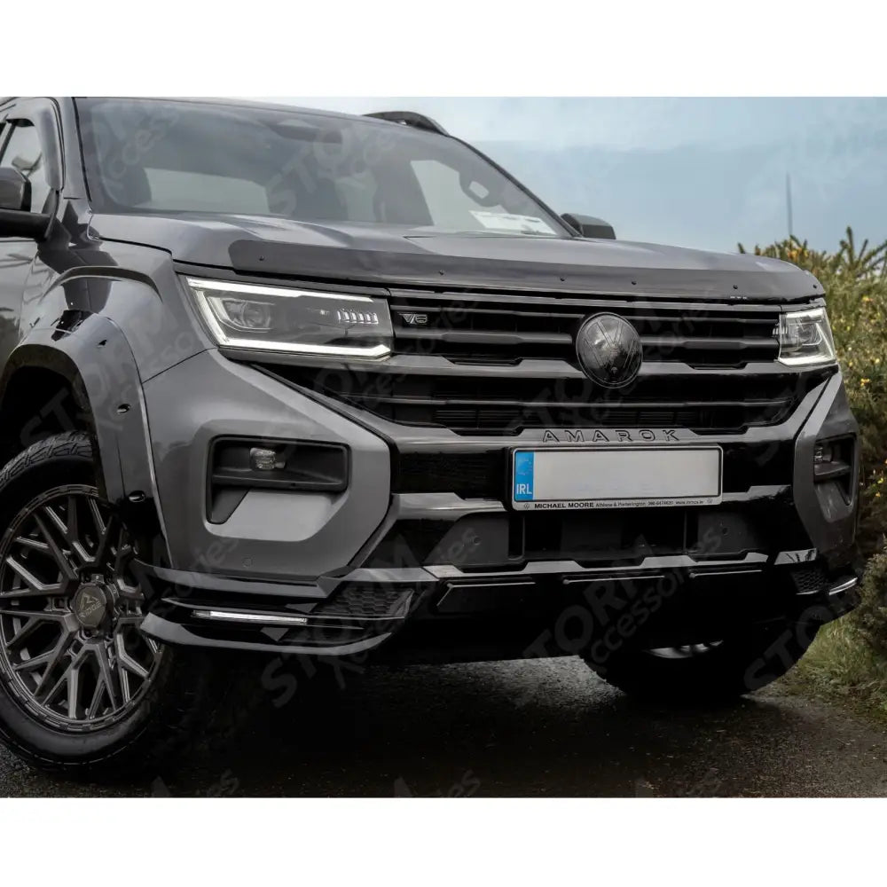 Wide Trak Front Valance Splitter In Gloss Black For Volkswagen Amarok 2023+
