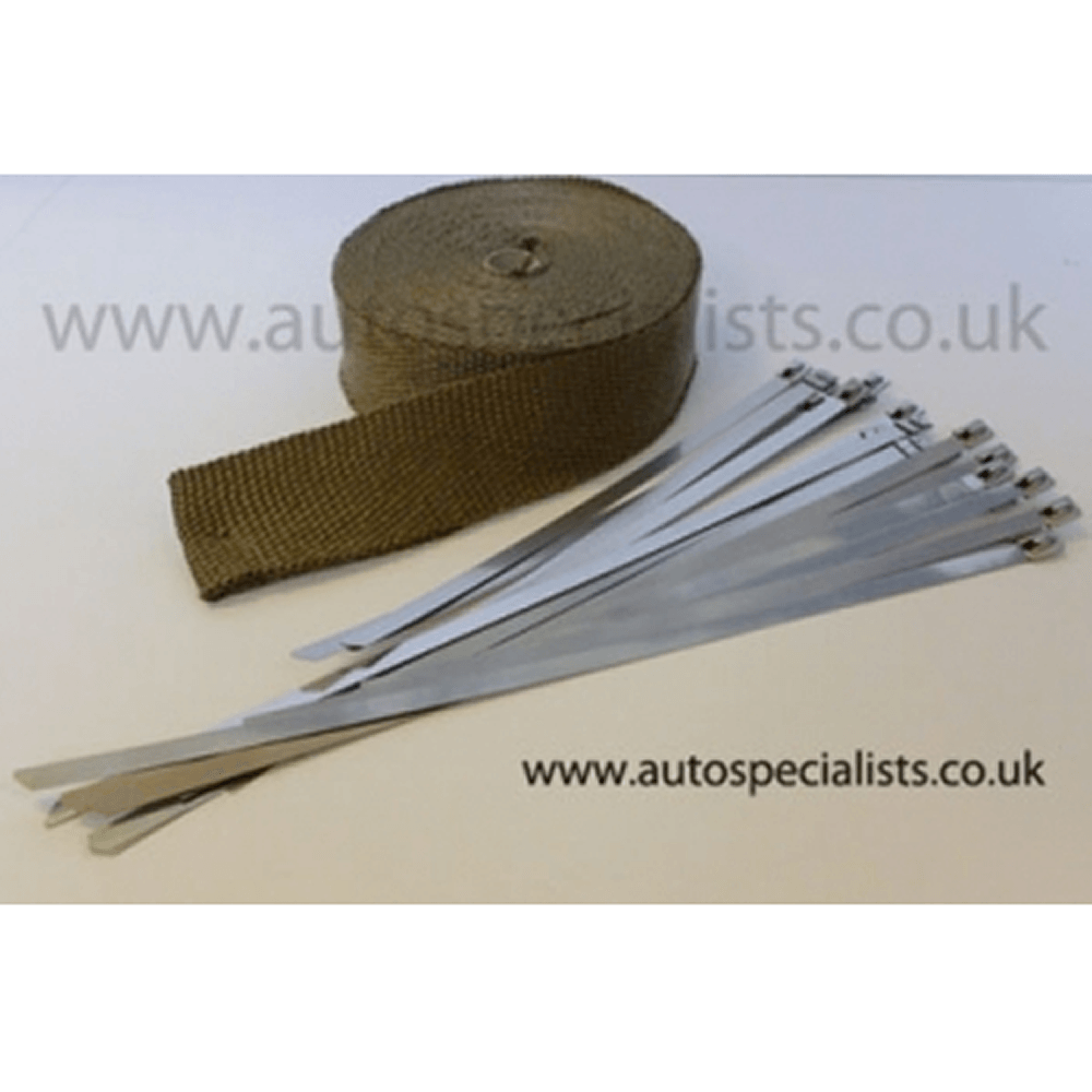 Titanium Exhaust Wrap Higher Temperature Wrap for Turbo Manifolds - TMC Motorsport