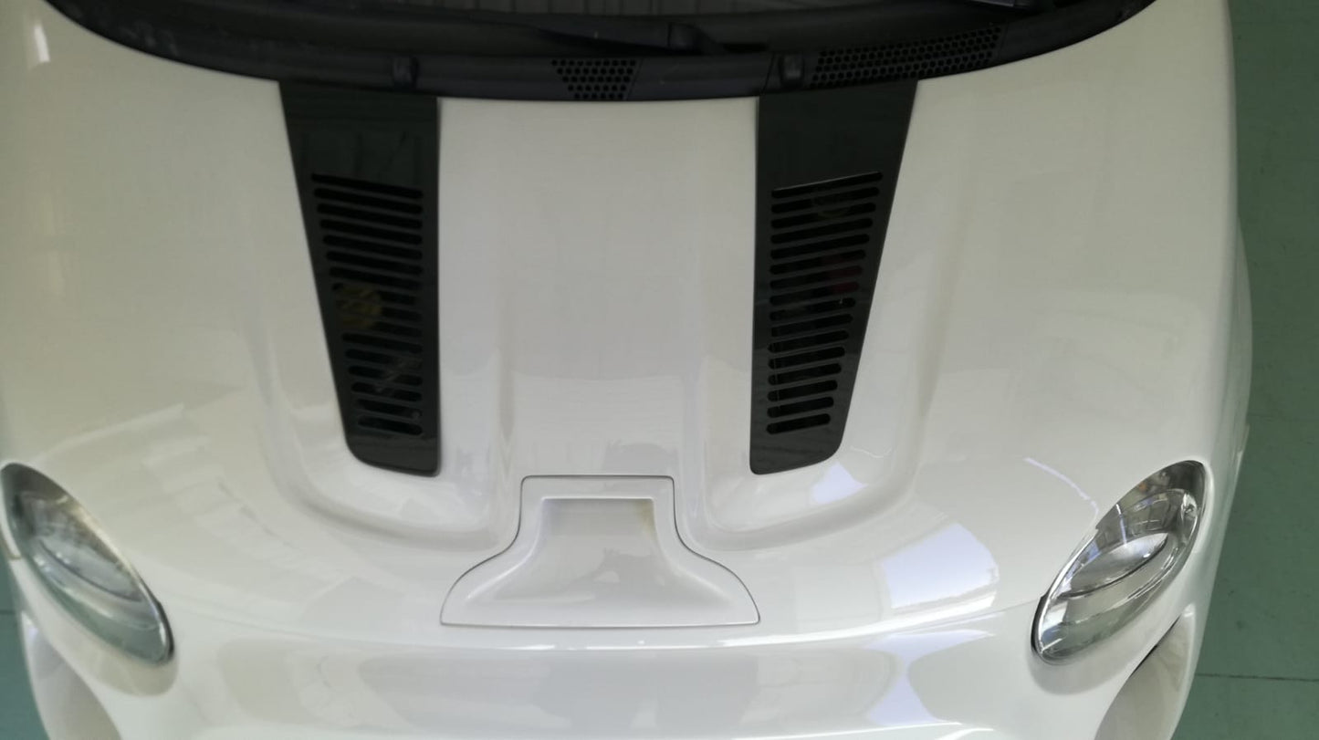 Abarth 500 / 595 / 695 Biposto Style REPLICA BONNET WITH OPTIONAL VENTS - Cadamuro - TMC Motorsport