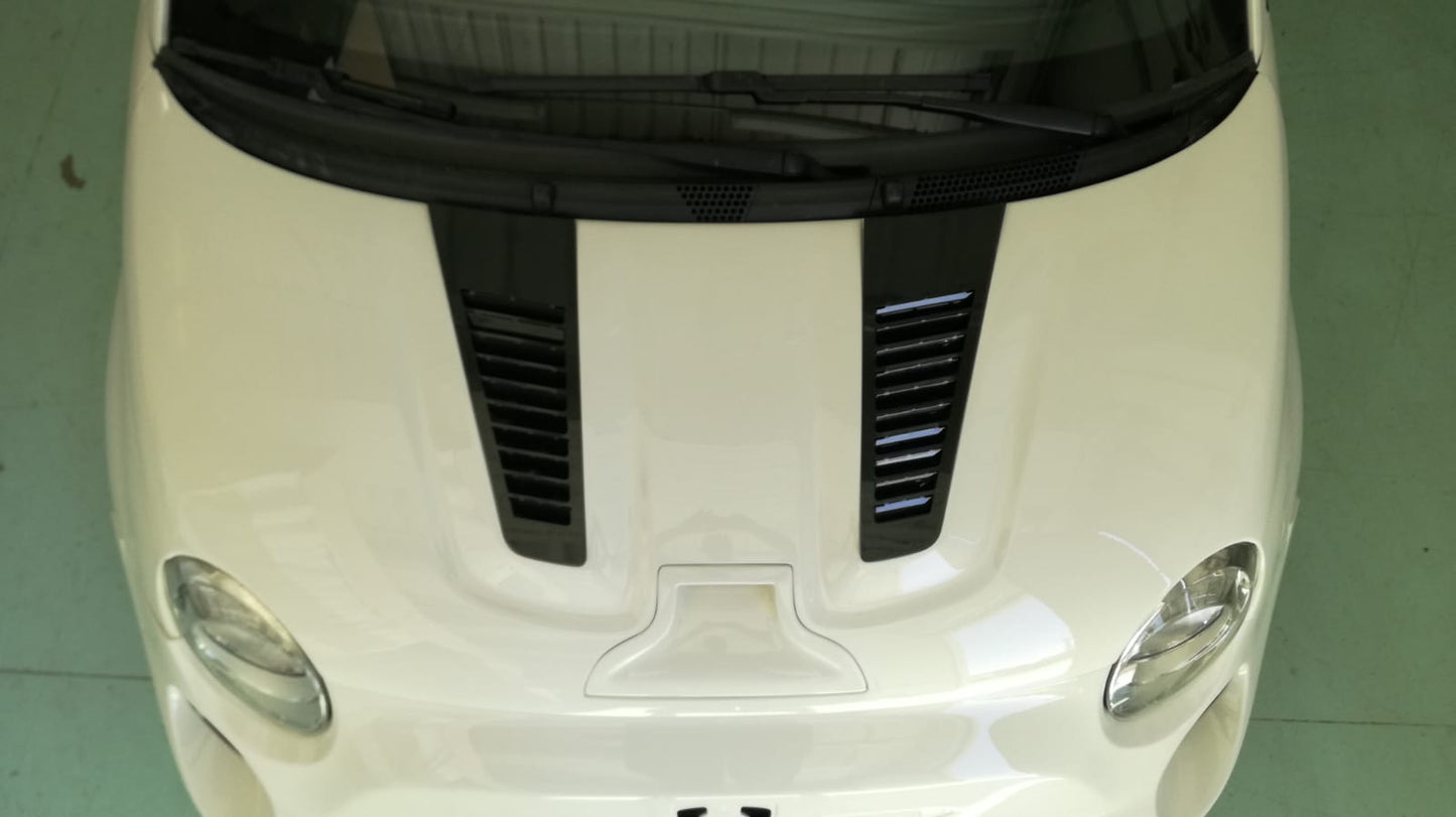 Abarth 500 / 595 / 695 Biposto Style REPLICA BONNET WITH OPTIONAL VENTS - Cadamuro - TMC Motorsport