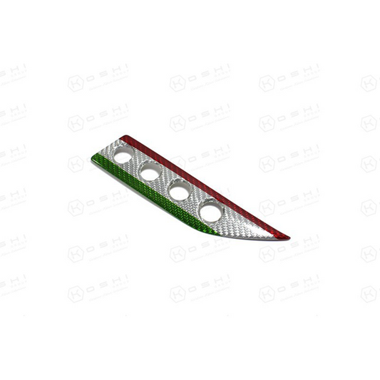 Maserati Granturismo Audio System Buttons Cover Italian Flag V2 - Carbon Fibre - TMC Motorsport