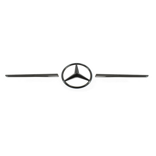 Mercedes Benz SLK R172 Front Logo Trims - Carbon Fibre - TMC Motorsport