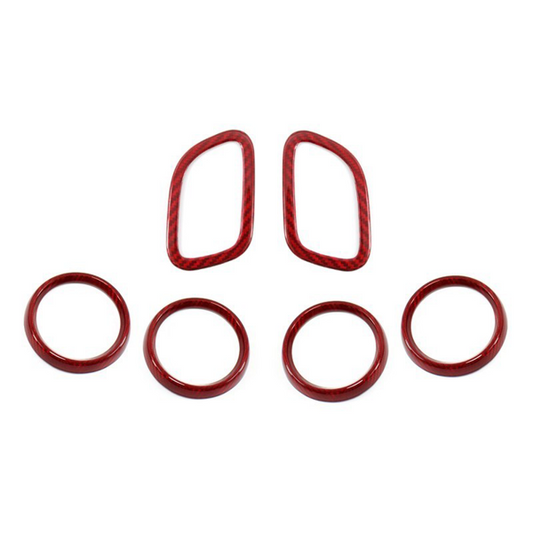 Mercedes Benz SLK R172 Interior Air Vent Cover Red - Carbon Fibre - TMC Motorsport