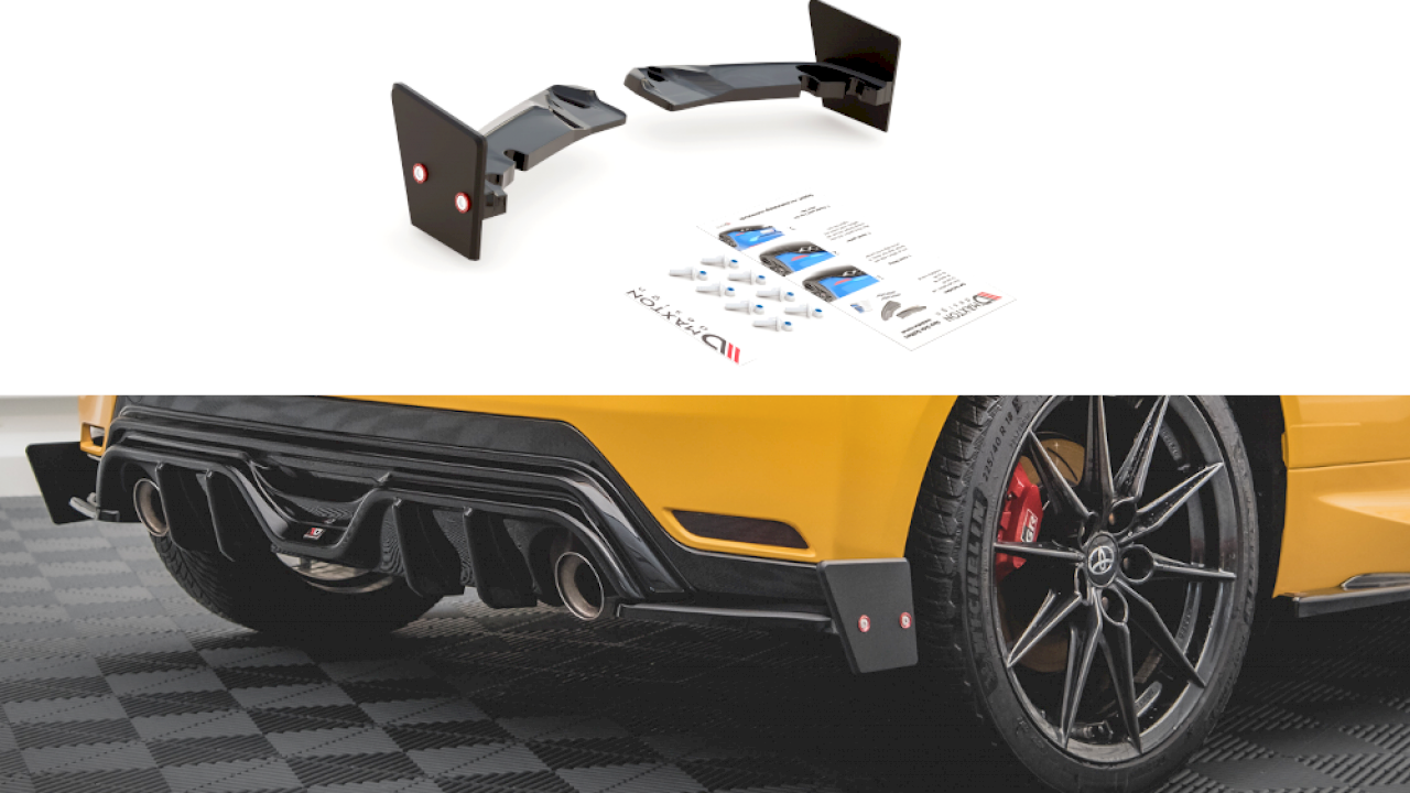 MAXTON DESIGN REAR SIDE SPLITTERS (+FLAPS) V4 TOYOTA GR YARIS MK4 (2020-) - TMC Motorsport