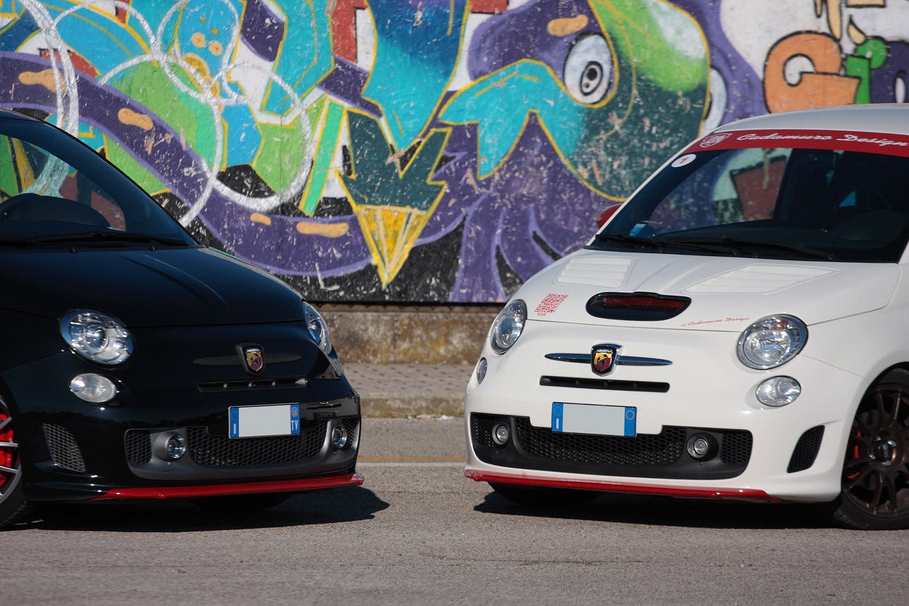 Abarth 500 Series 3 Front Bumper Mini Spoiler Rosso Edition - Cadamuro - TMC Motorsport