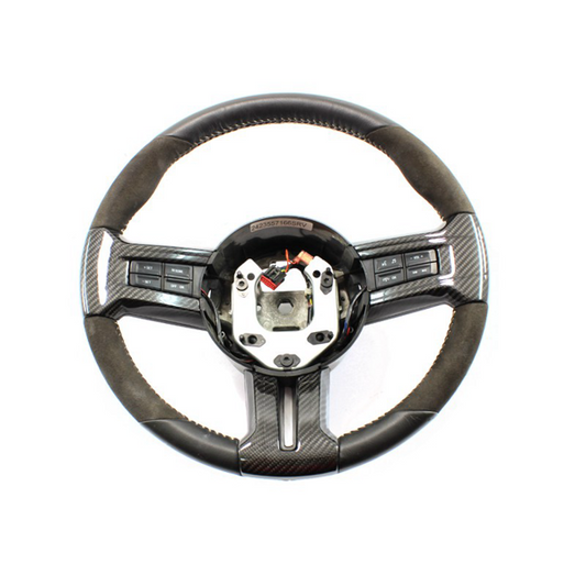 Ford Mustang Steering Wheel Trim 2010-2014 - Carbon Fibre - TMC Motorsport