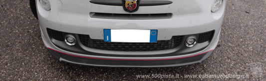Abarth 500 Series 3 Front Bumper Mini Spoiler Carbon Fibre - Cadamuro