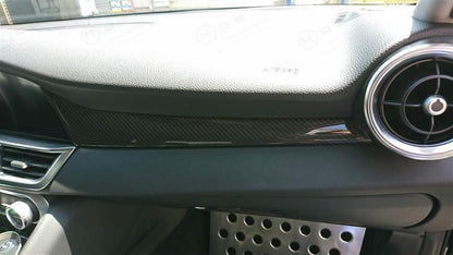 Alfa Romeo Giulia Dashboard Insert Trim Left Hand Drive Vehicles Only - Carbon Fibre - TMC Motorsport