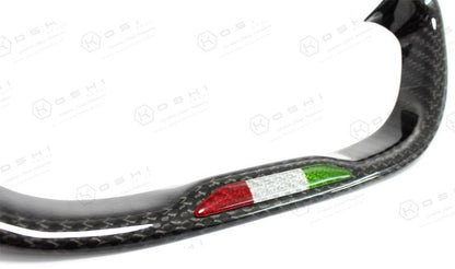 Alfa Romeo 4C Steering Wheel Italian Flag Badge - Carbon Fibre - TMC Motorsport